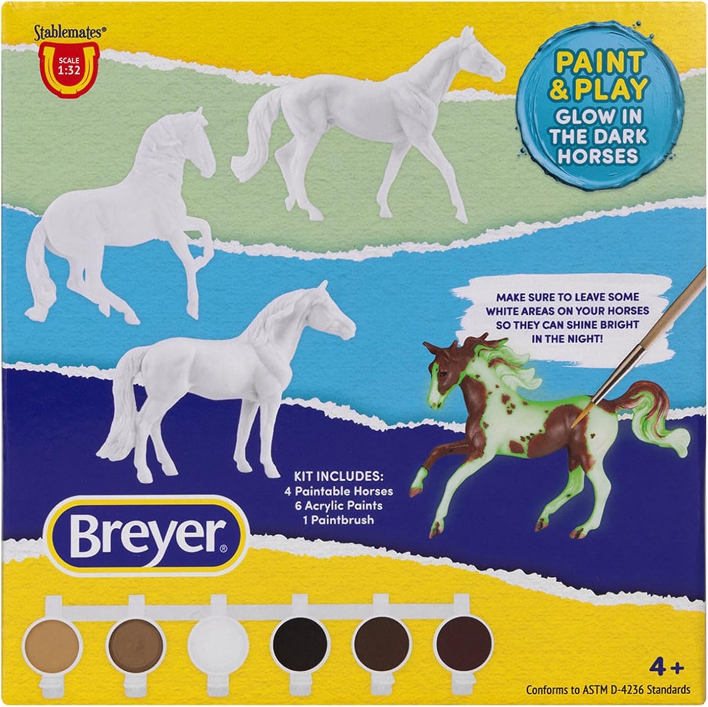 Paint & Play Glow in the Dark Horses 1/32