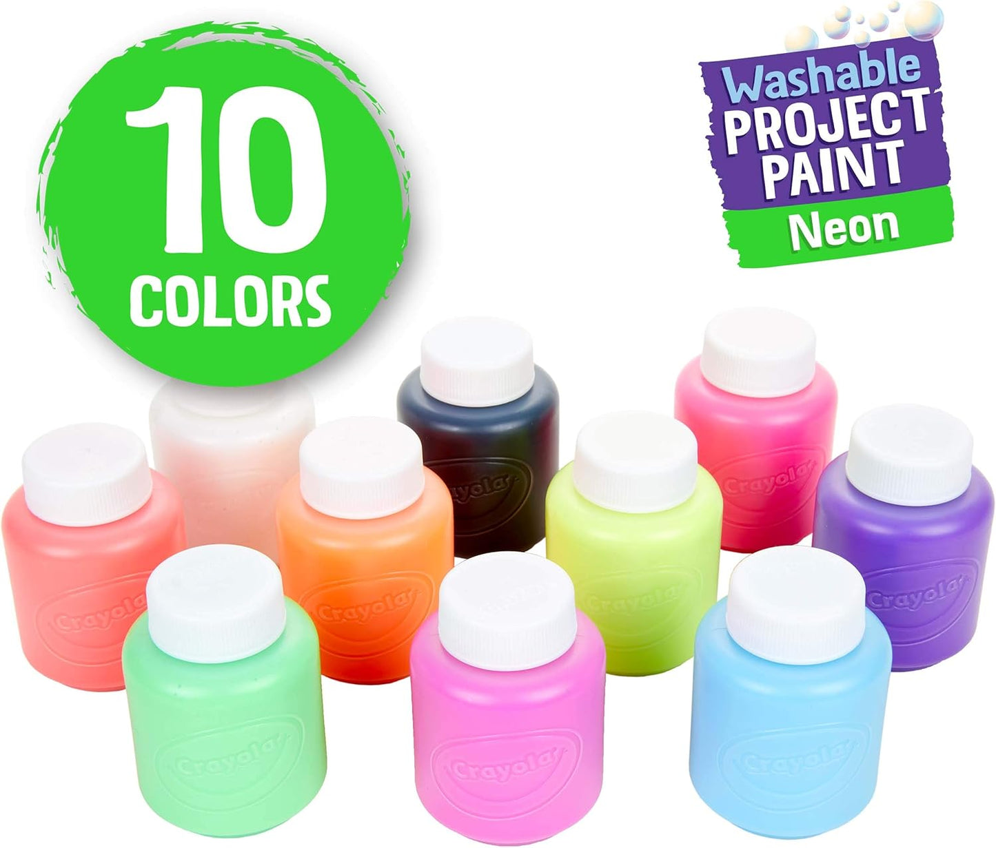 Washable Project Paint 10 Neon Colours!
