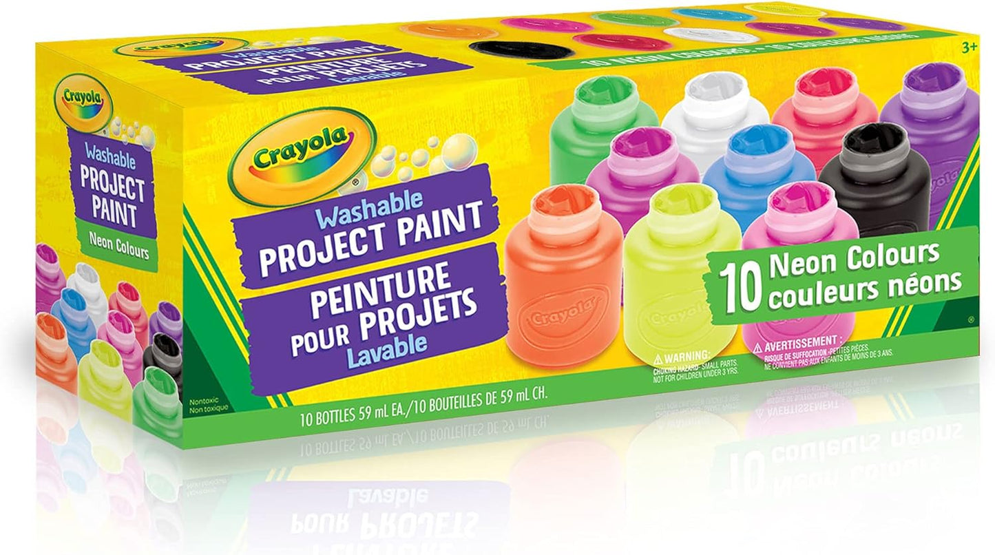 Washable Project Paint 10 Neon Colours!