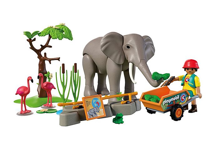 Promo Pack Elephant with Zoo Keeper