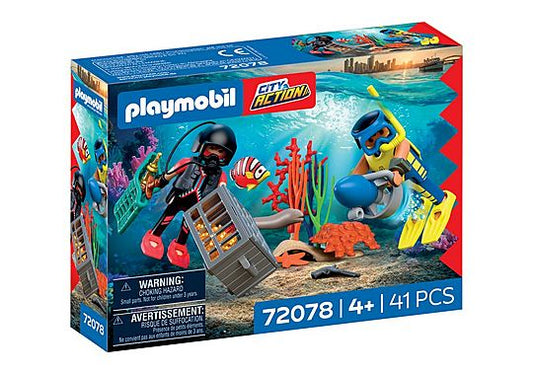 City Action Police Diver with Treasure