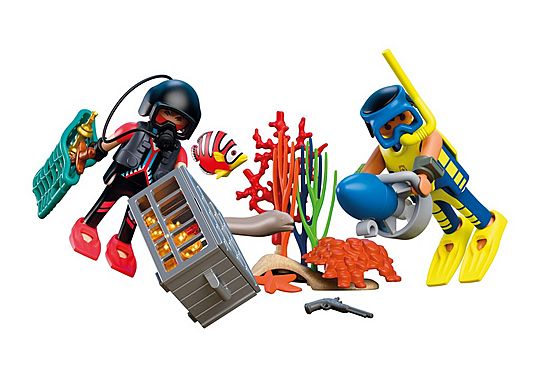 City Action Police Diver with Treasure