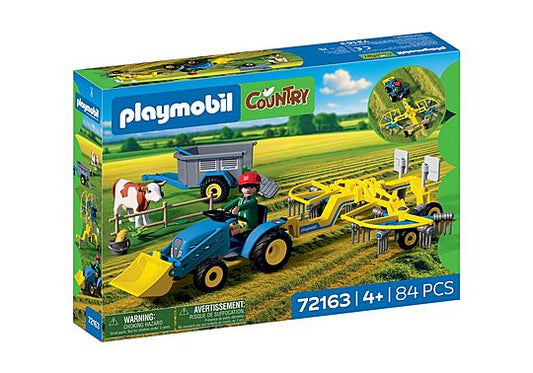 Small Tractor with Hay Swather