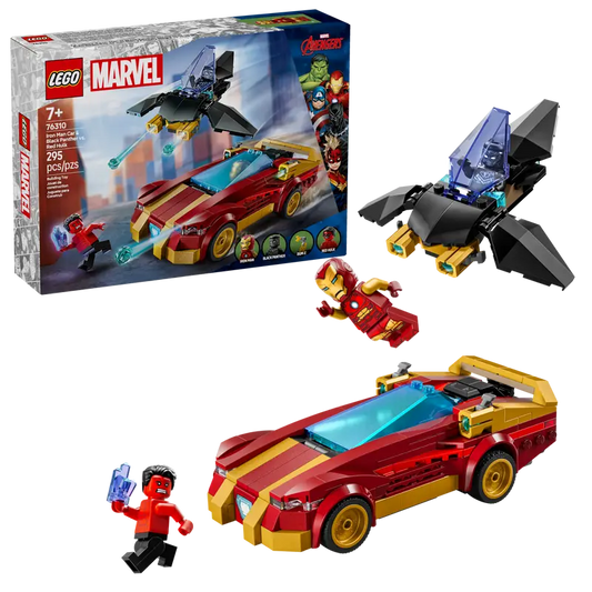 Marvel Iron Man Car & Black Panther vs. Red Hulk