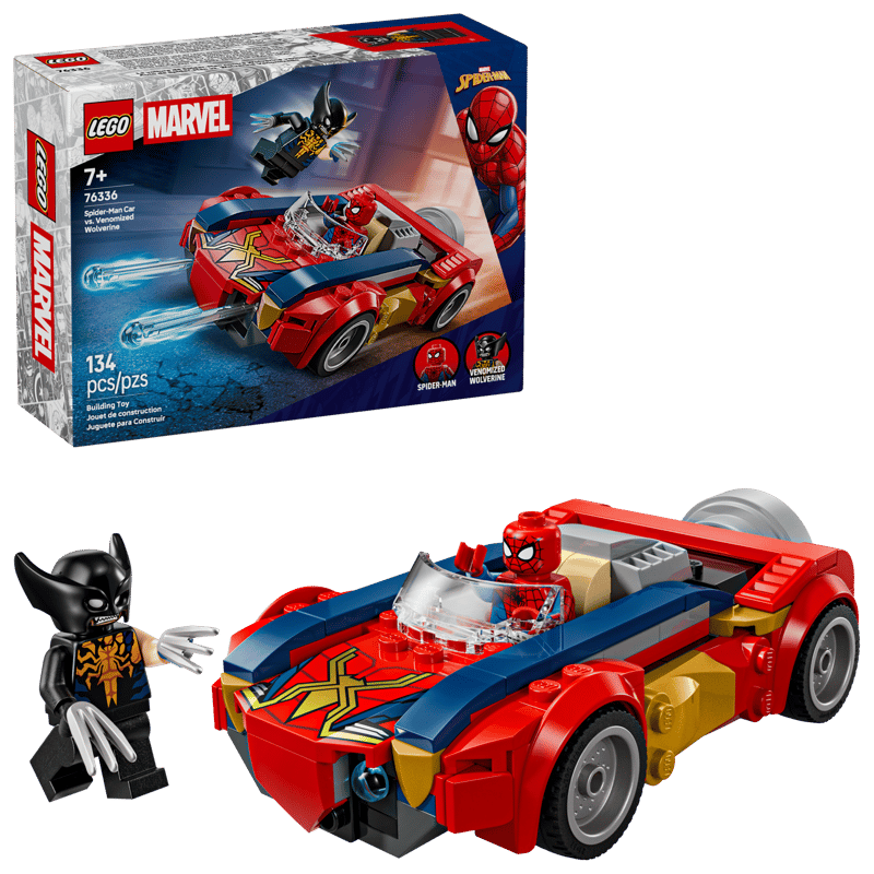 Marvel Spider-Man Car vs. Venomized Wolverine