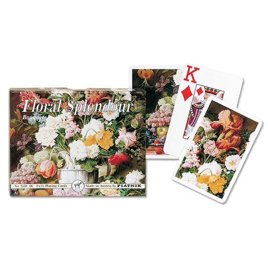Double Deck Playing Cards Floral Splendor Bouquet