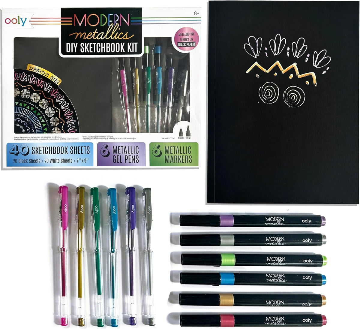 Modern Metallic DIY Sketchbook Kit