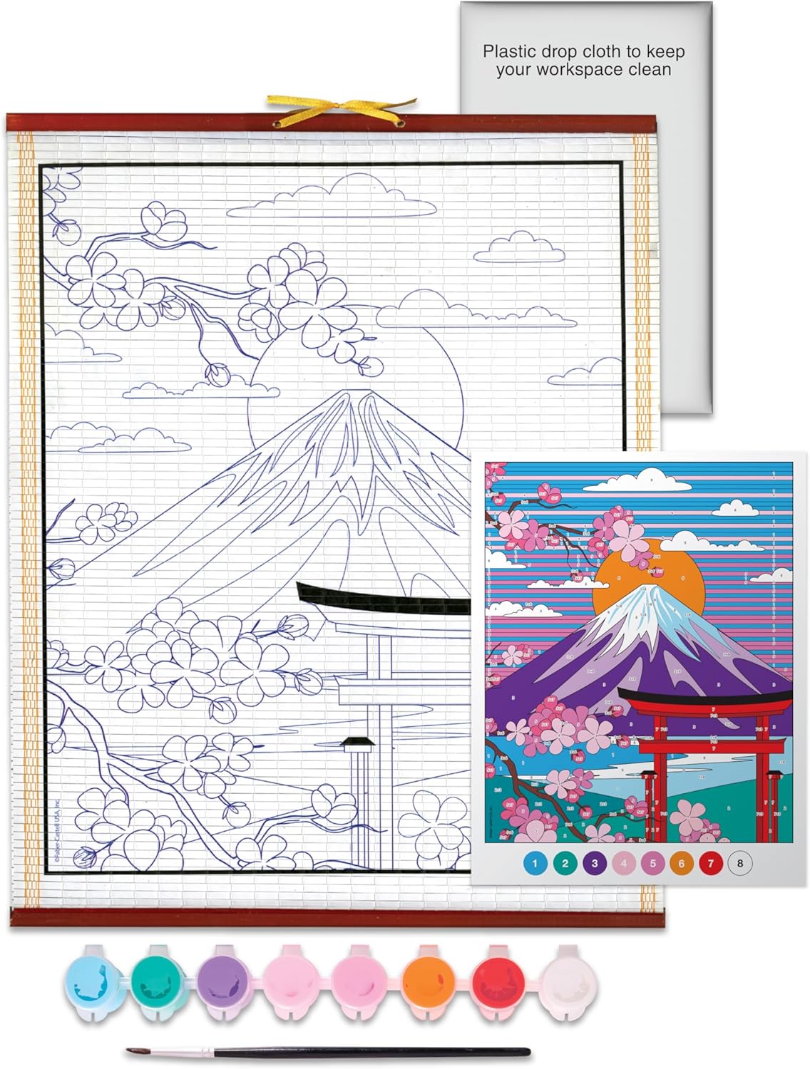 Paper Scroll Painting Mount Fiji