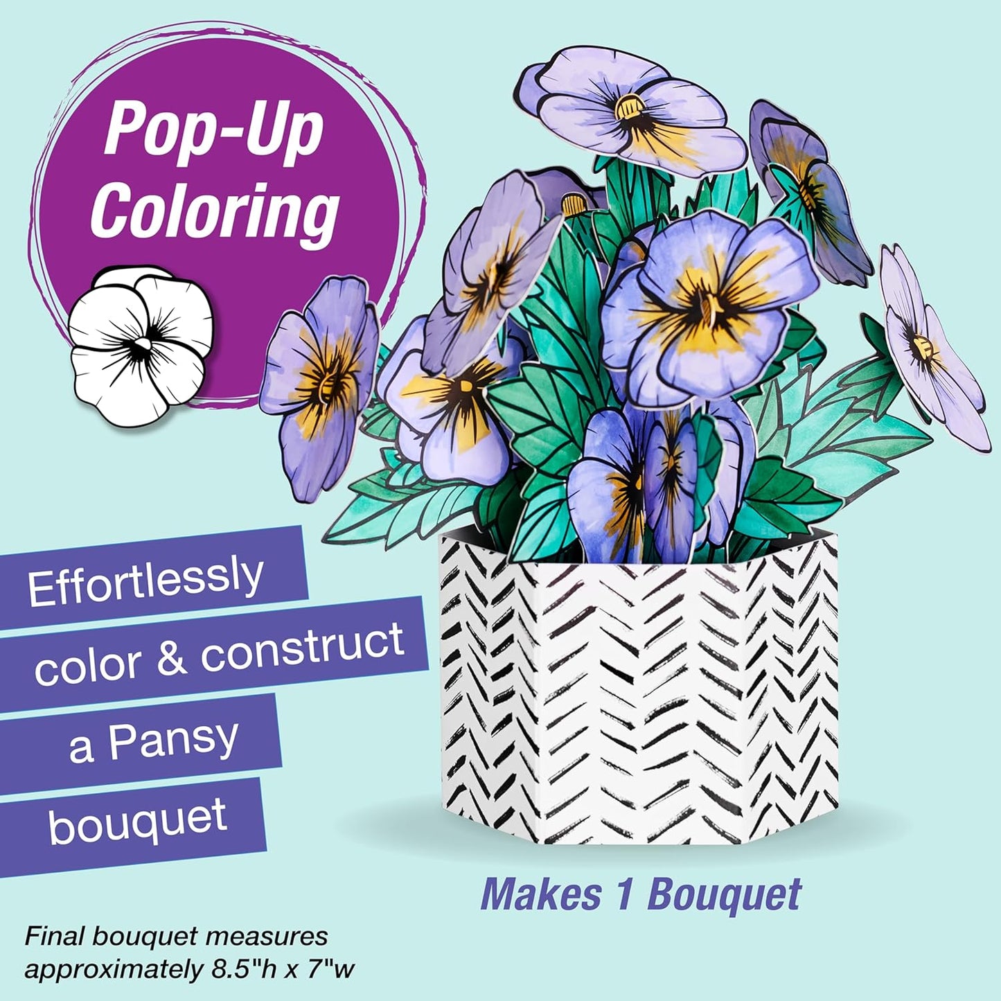 Pop-Up Coloring Pansy
