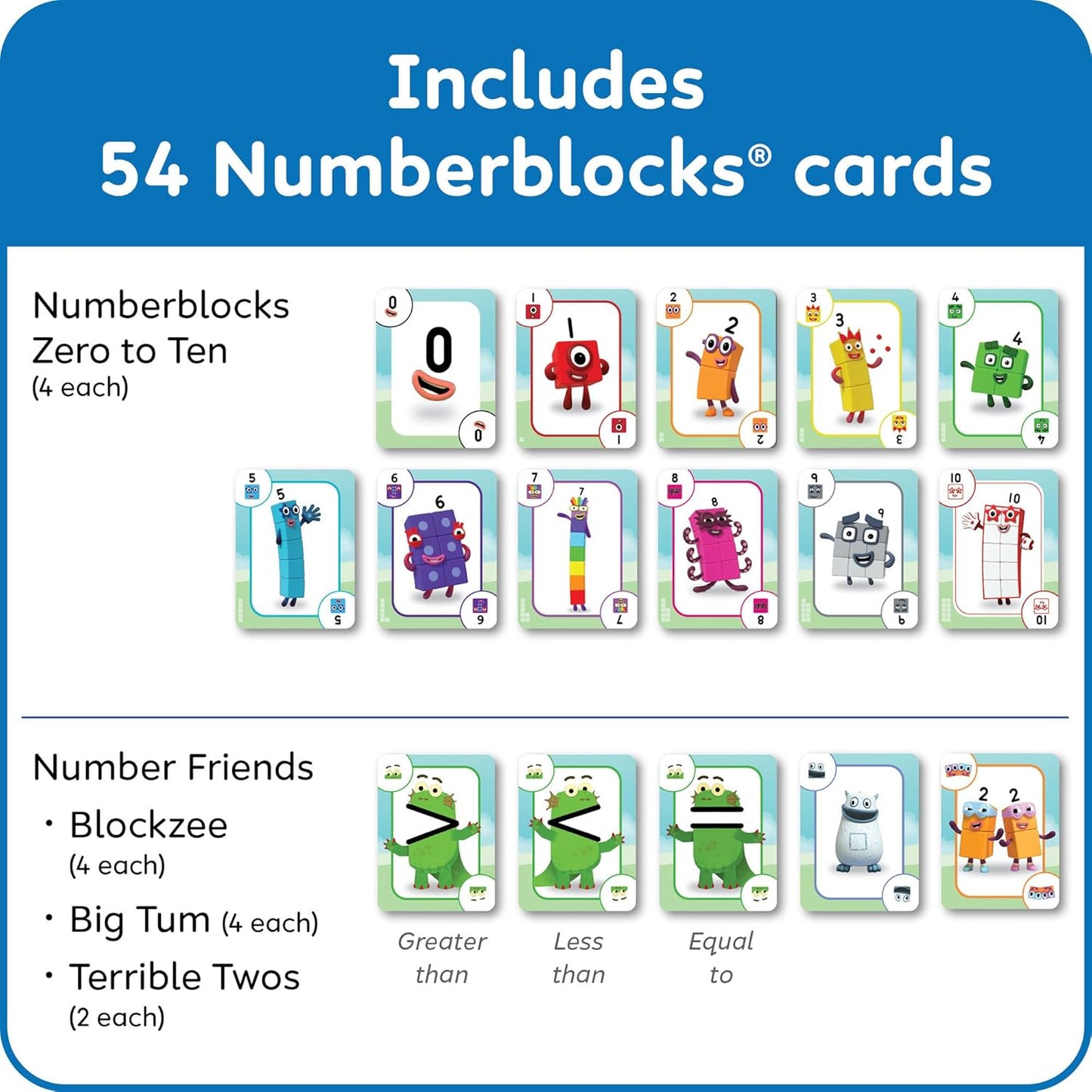 Number Blocks Playing Cards