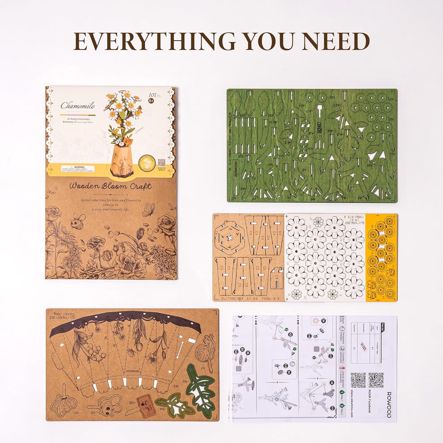 Wooden Bloom Craft Chamomile