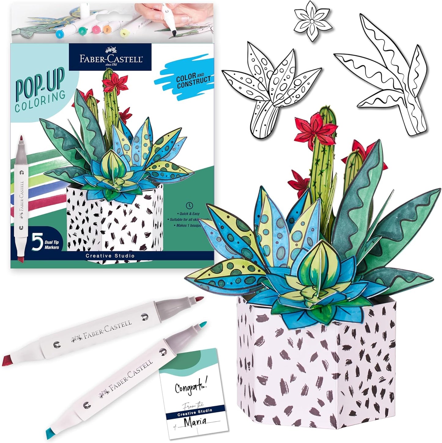 Pop-Up Coloring Succulent