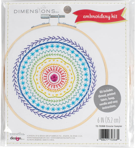 Circular Sampler Embroidery Kit 6"