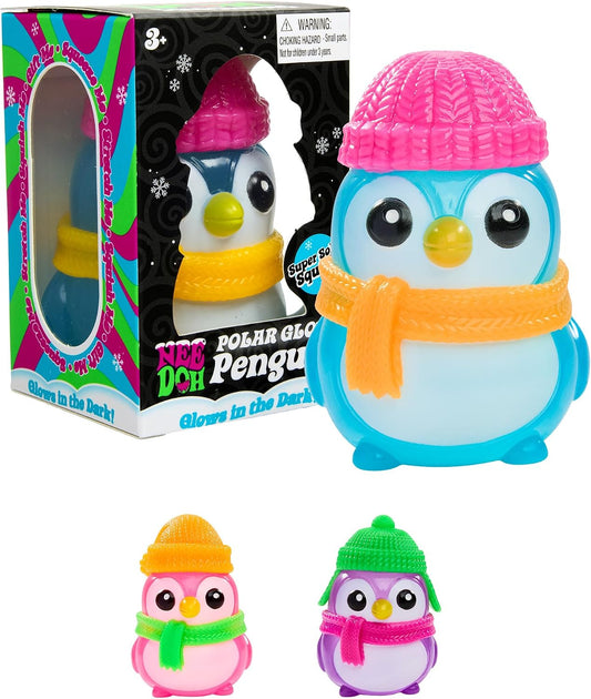 Nee Doh Squishmas Polar Glow Penguin Limit 1 per Customer in store only