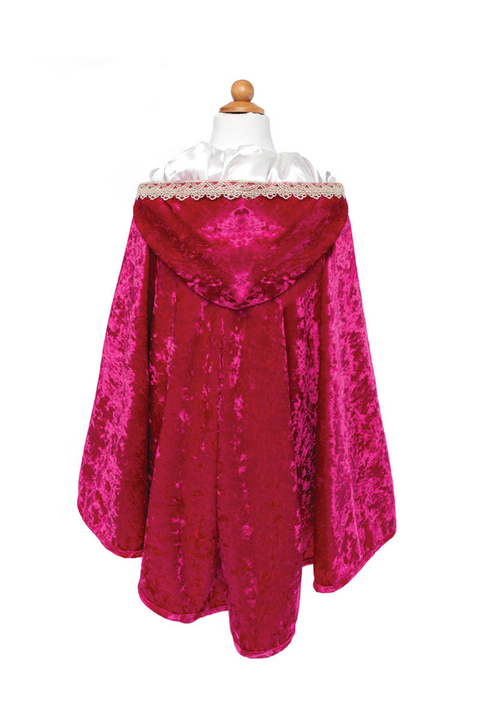 Deluxe Fushia Rose Princess Cape Age 7-8