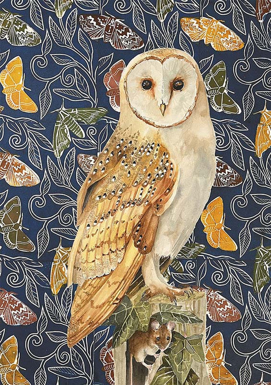 Barn Owl with Mouse 1000pc