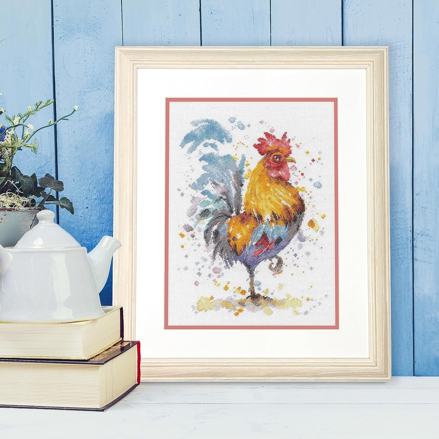 Rooster Cross Stitch Kit 9X12"