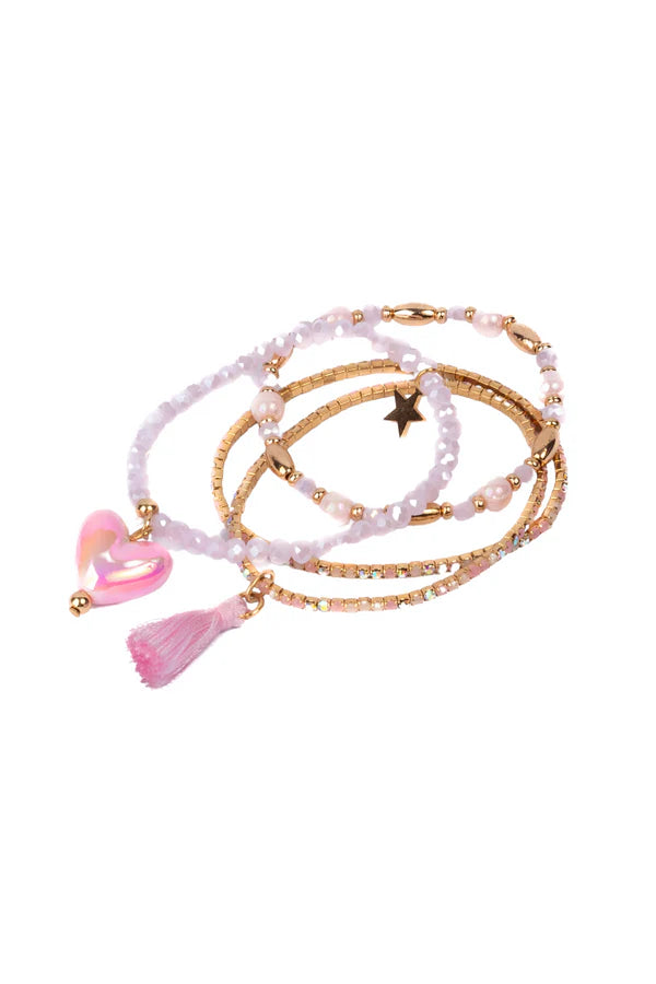 Boutique Luminescent Love Bracelet Set 4pc