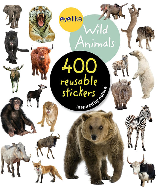 Eyelike Wild Animals Reusable Sticker Book