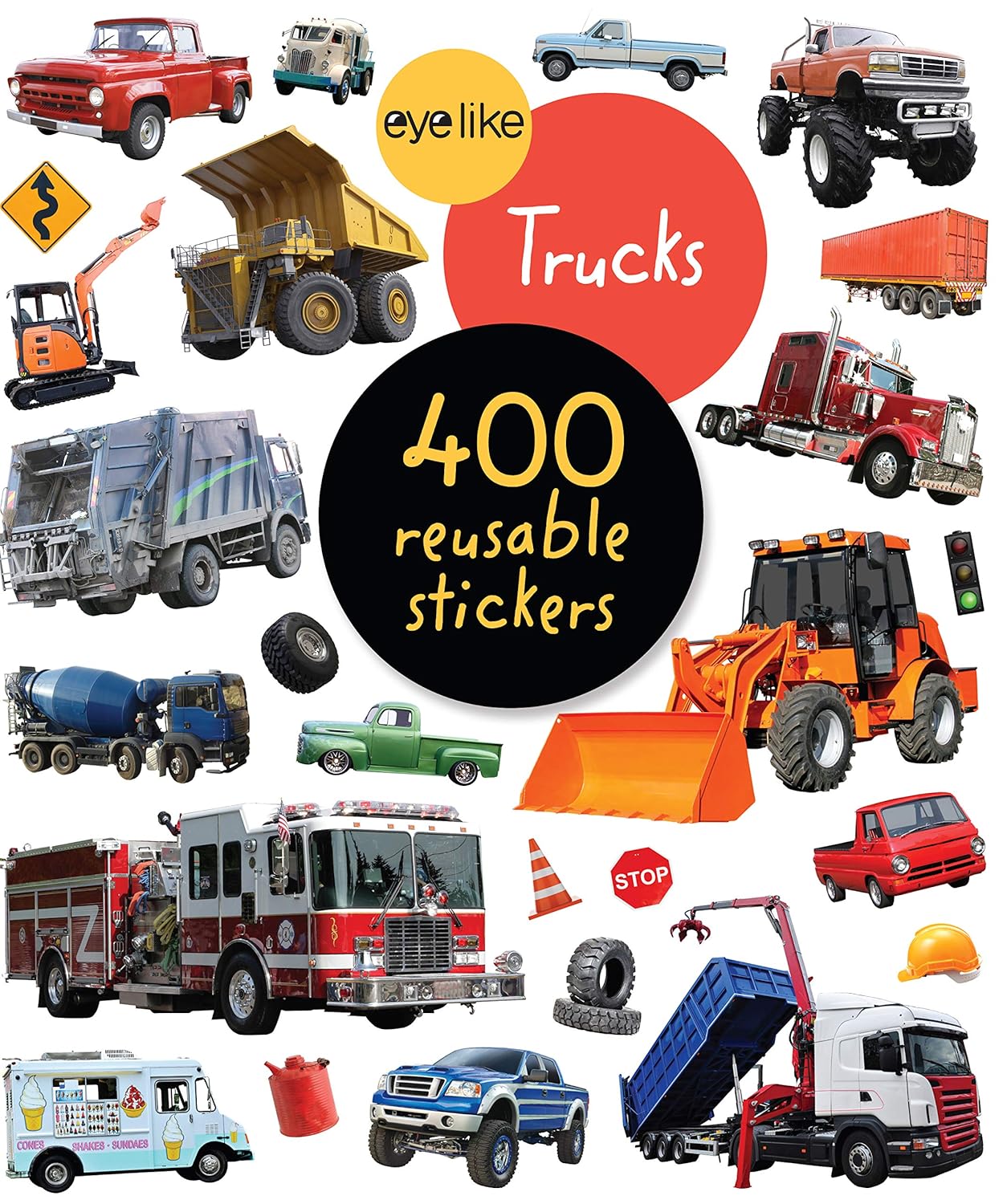 Eyelike Trucks Reusable Sticker Book