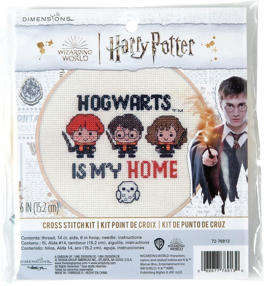 Harry Potter Hogwarts is My Home Cross Stitch Kit 6"