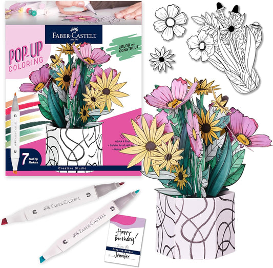 Pop-Up Coloring Wildflower Bunch