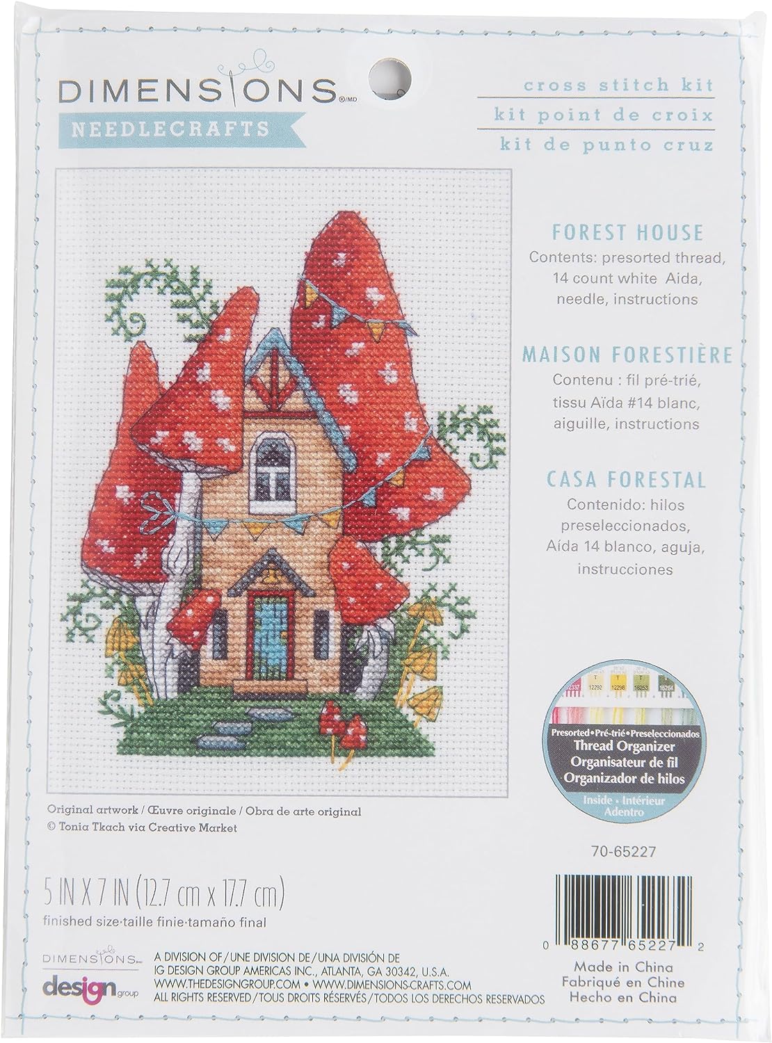 Forest House Cross Stitch Kit 5X7"