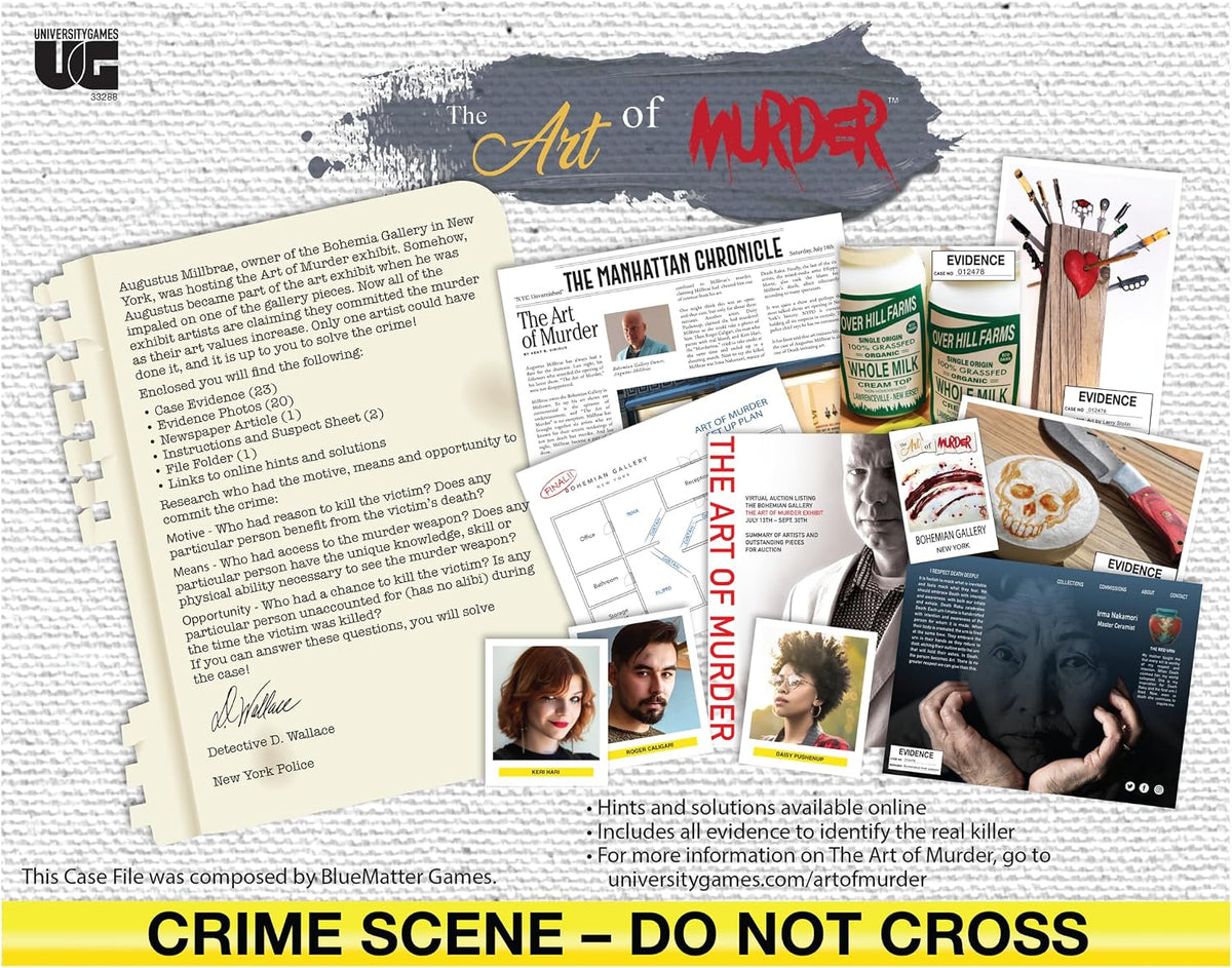Murder Mystery Party-Case Files - The Art of Murder