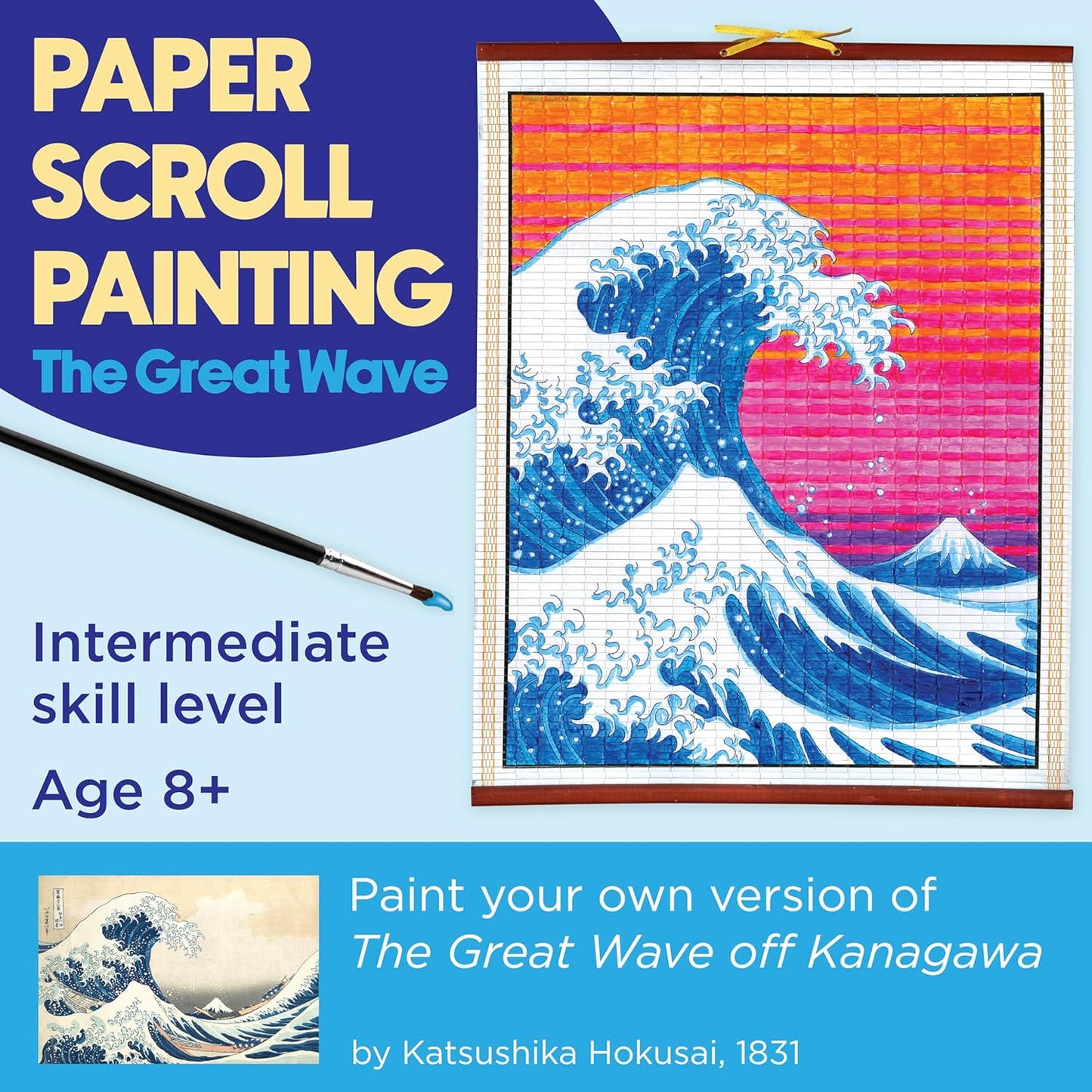 Paper Scroll Painting The Great Wave