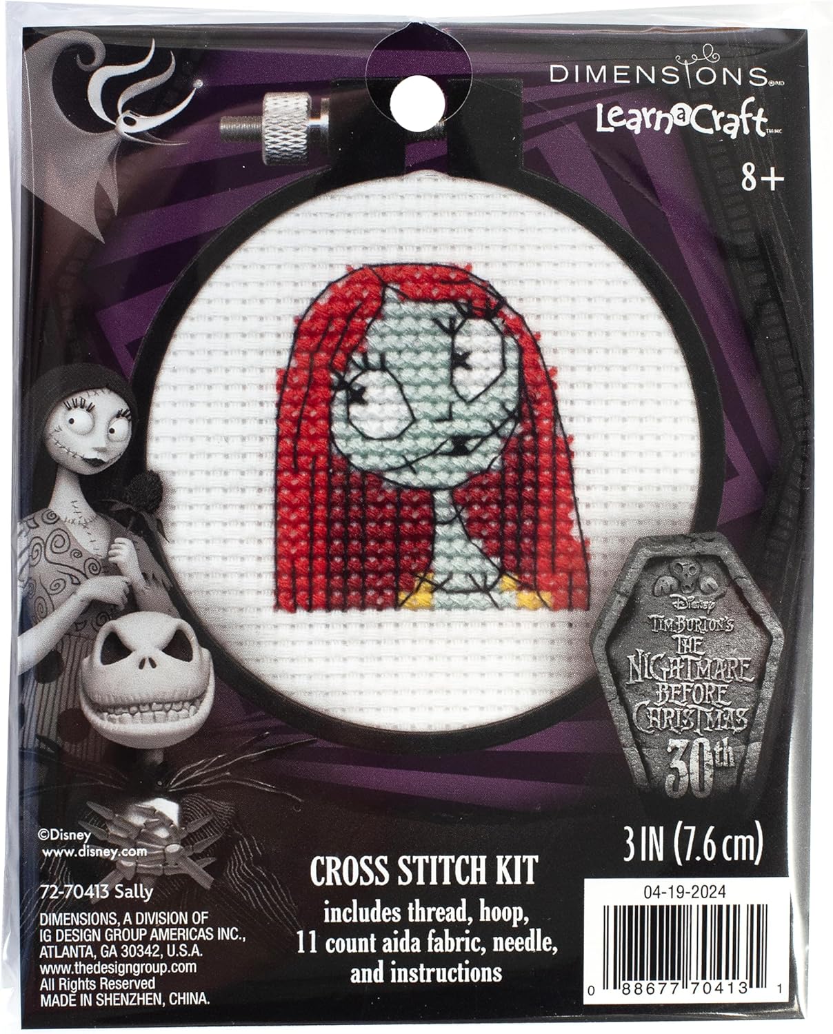 Nightmare Before Christmas: Sally Cross Stitch Kit 3"