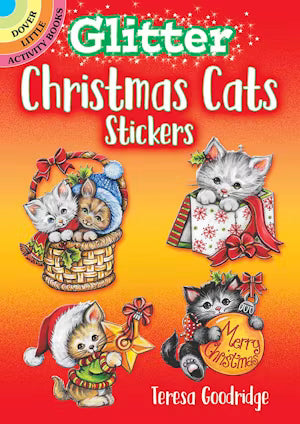 Glitter Stickers Christmas Cats