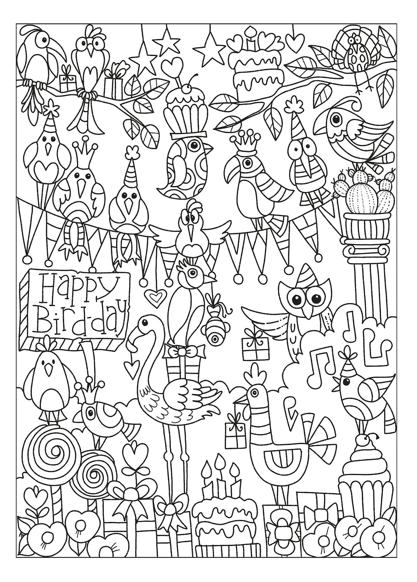 Fanciful Birds Coloring Book