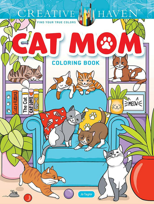 Cat Mom Coloring Book
