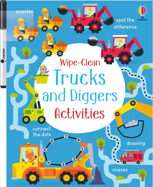 Wipe Clean Trucks and Diggers Activities