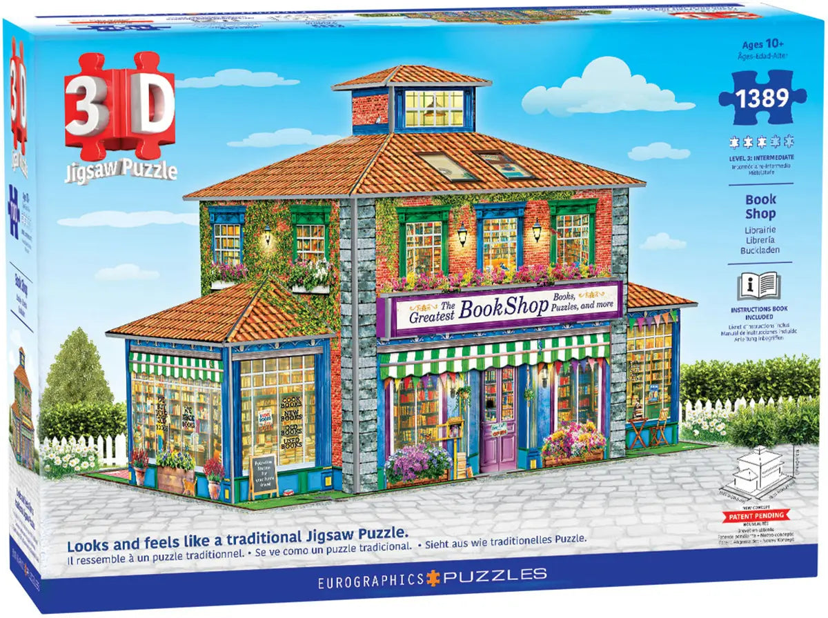 3D Jigsaw Puzzle The Bookshop 1389pc