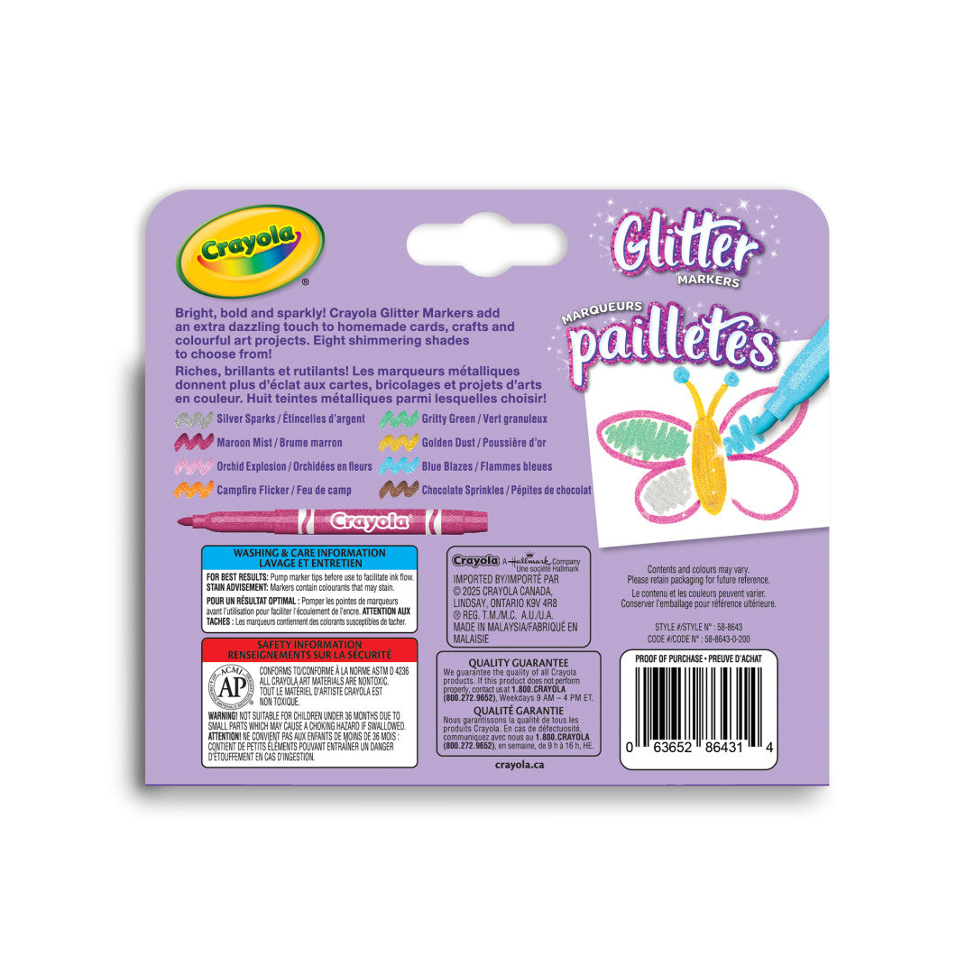 Glitter Markers 8pc