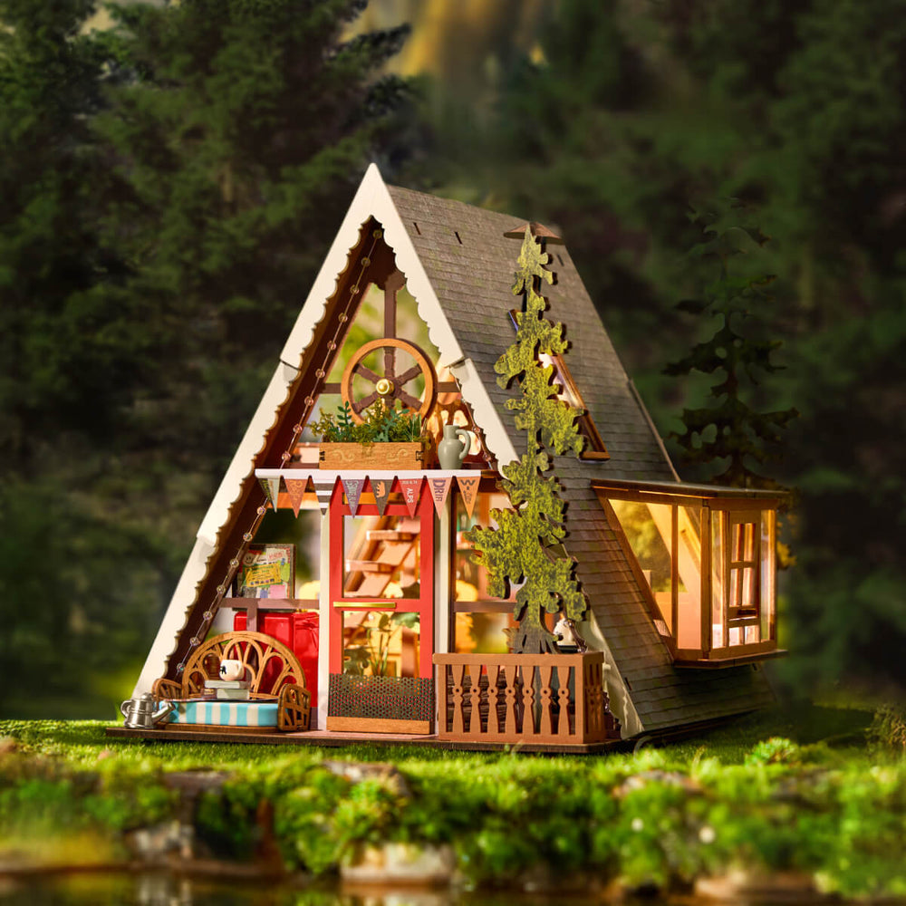 DIY Miniature House A-Frame Cabin
