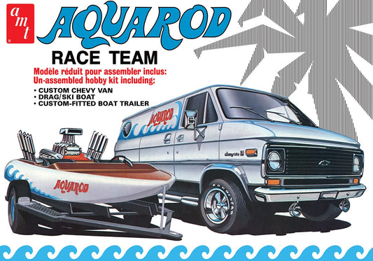 Aqua Rod Race Team-Chevy Van-Ski Boat-Fitted Boat Trailer 1975 1/25