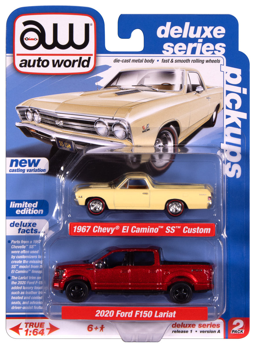 Chevy El Camino SS Custom 1967 & Ford F150 Lariat 2020 1/64