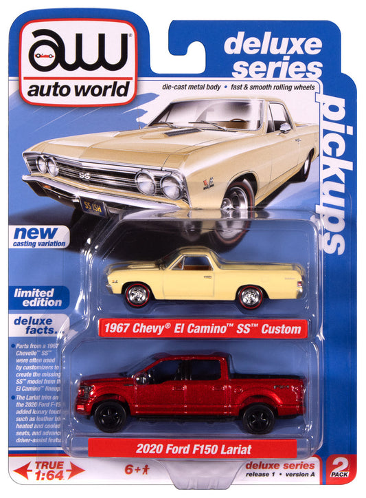 Chevy El Camino SS Custom 1967 & Ford F150 Lariat 2020 1/64