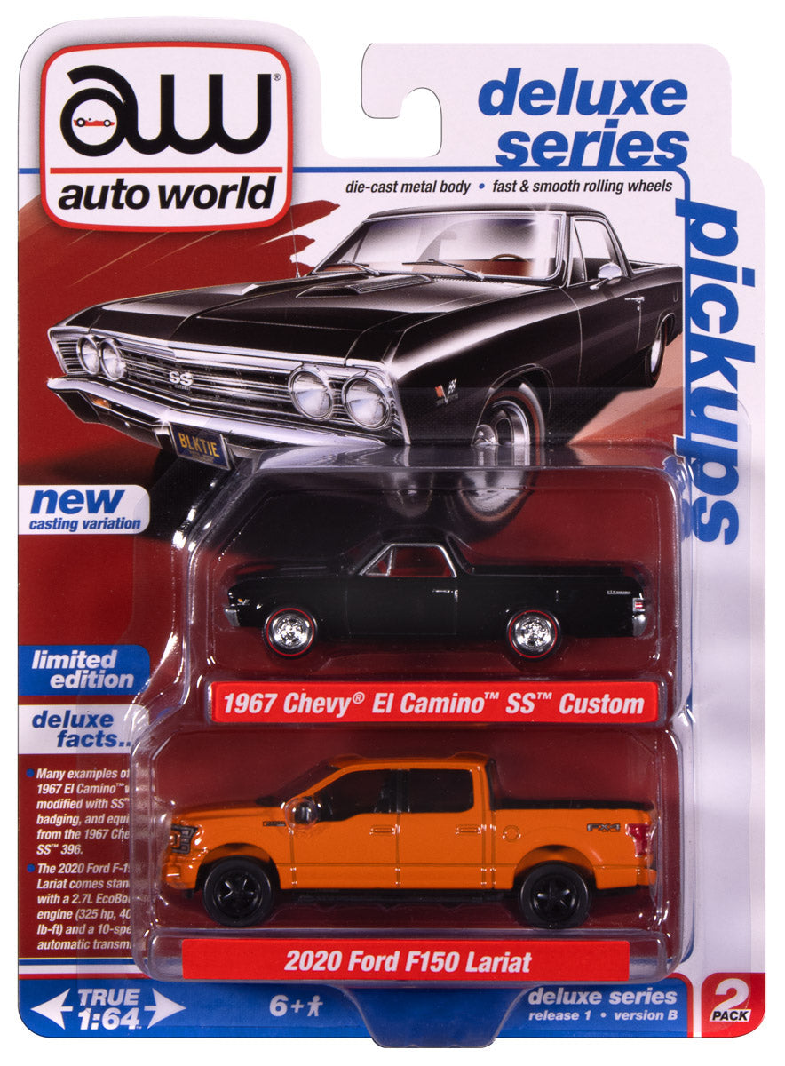 Chevy El Camino SS Custom 1967 & Ford F150 Lariat 2020 1/64