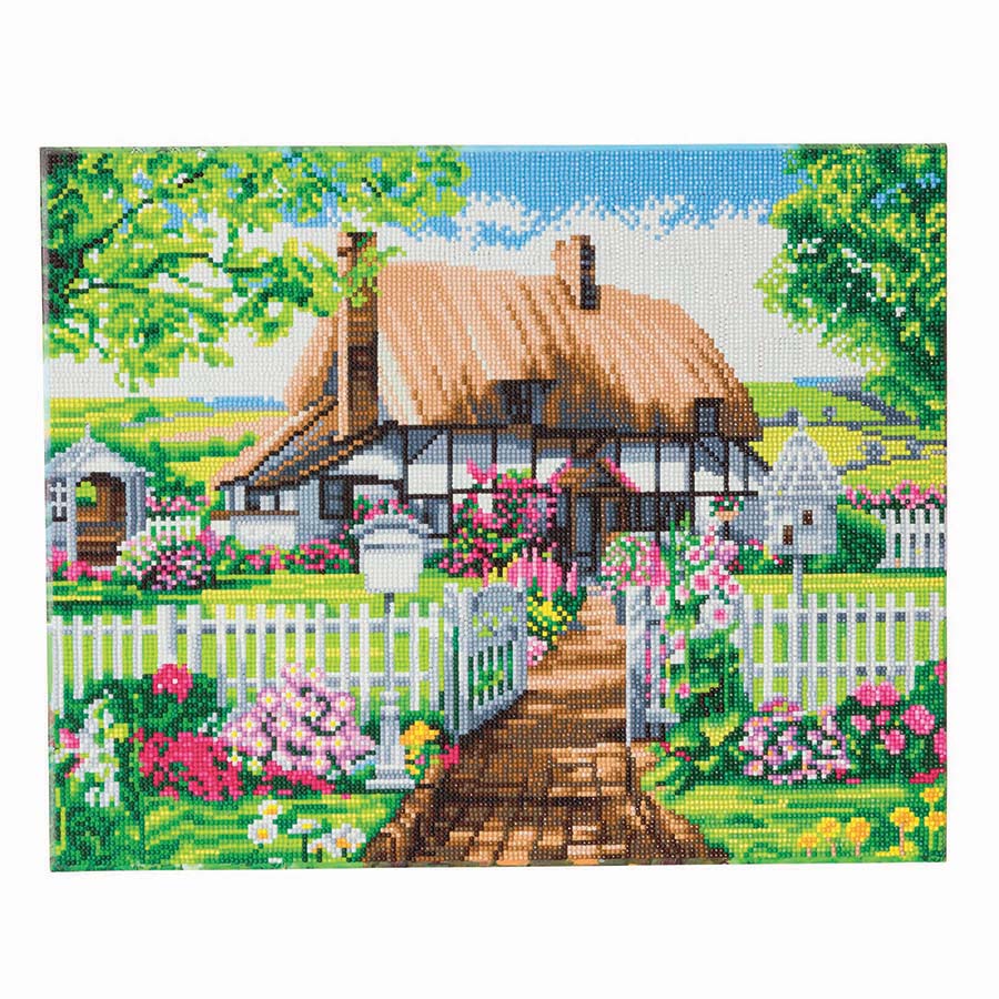 DIY Crystal Art Kit - Rose Cottage 40 x 50cm