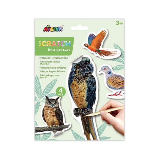 Scratch Bird Stickers