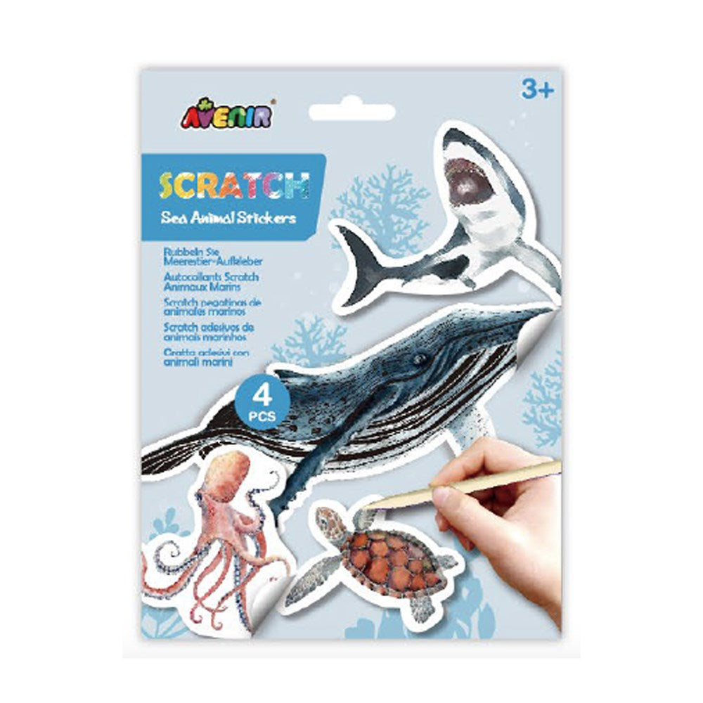 Scratch Sea Animal Stickers