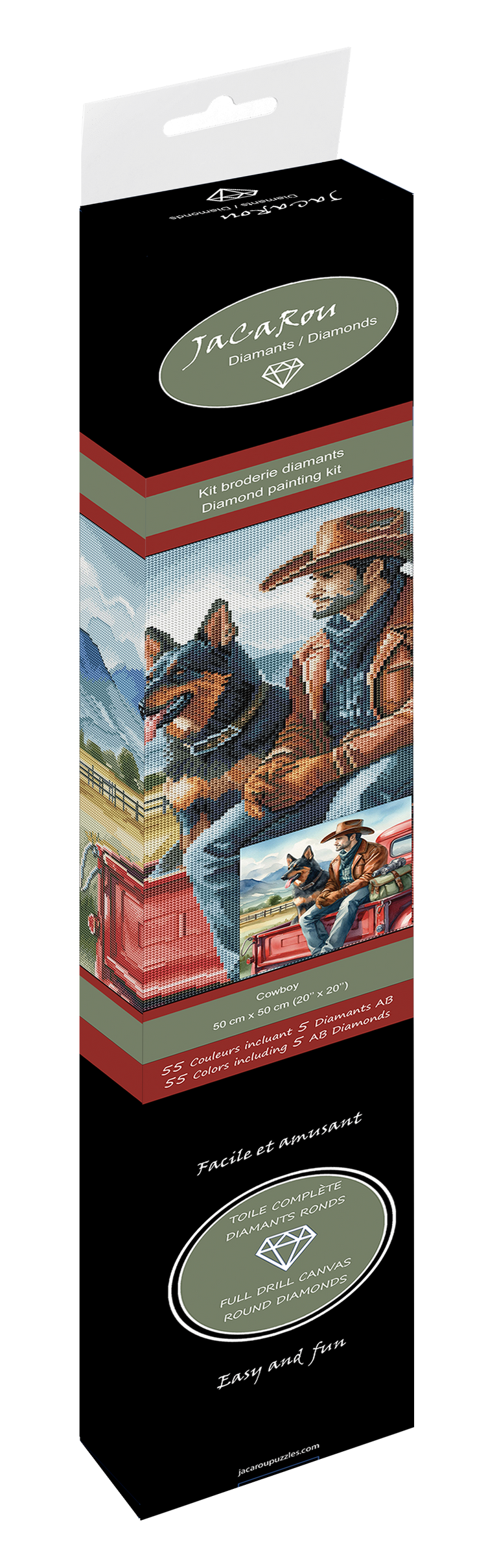 Diamonds Cowboy 20X20"