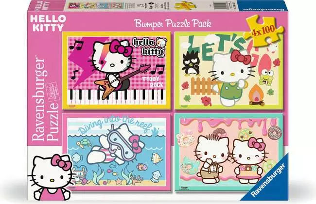 Let's Go, Hello Kitty! 4 x 100pc jigsaw puzzles