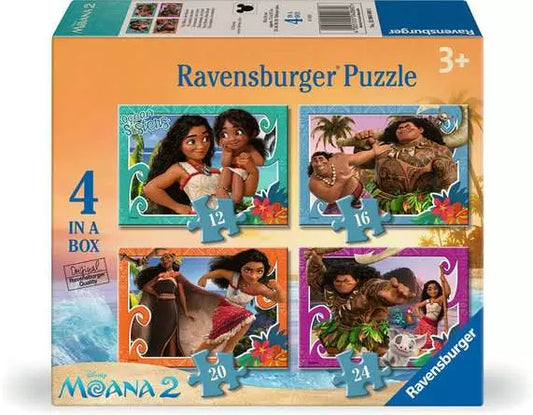 Moana 2 - 4 in a Box Puzzles 12/16/20/24pc