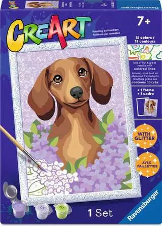 CreArt Dachshund Lilac 7X9.5"