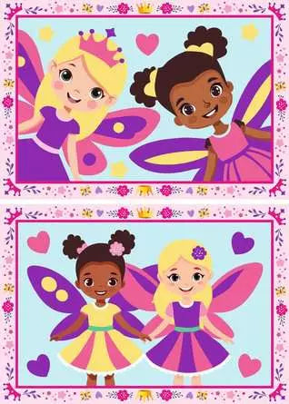 CreArt Fairy Princesses (2) 12.5X8.7"