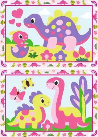 CreArt Pink Dinosaurs 12.5X8.7"